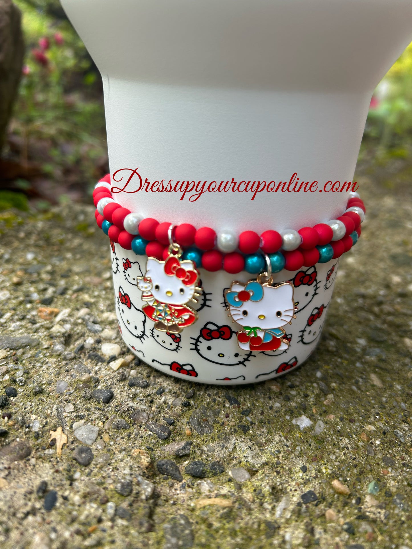 Bow Kitty Tumbler Bracelet Boot Topper