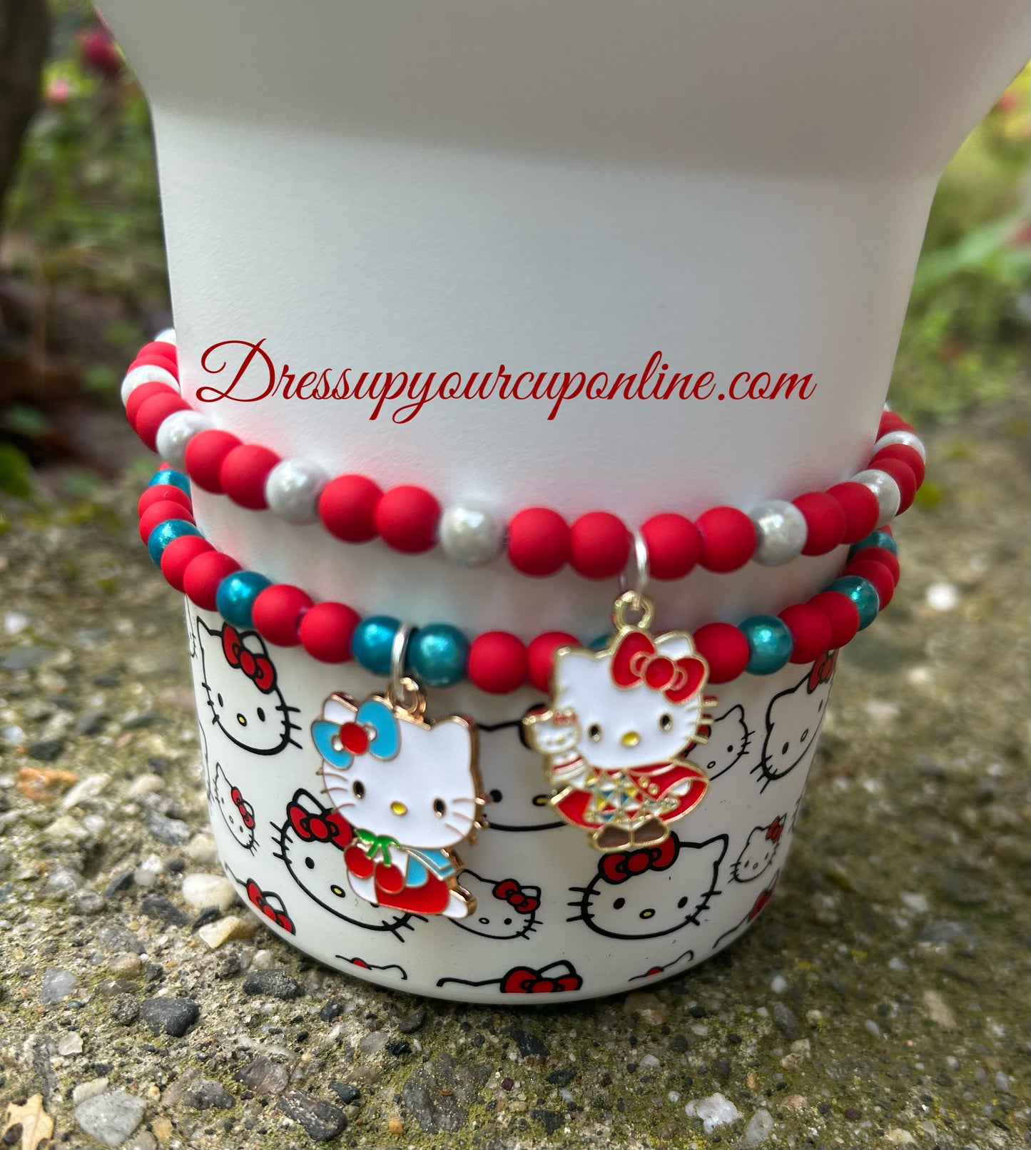 Bow Kitty Tumbler Bracelet Boot Topper