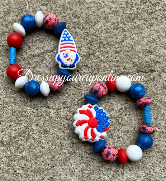 Patriotic Cup Handle Tumbler Charm