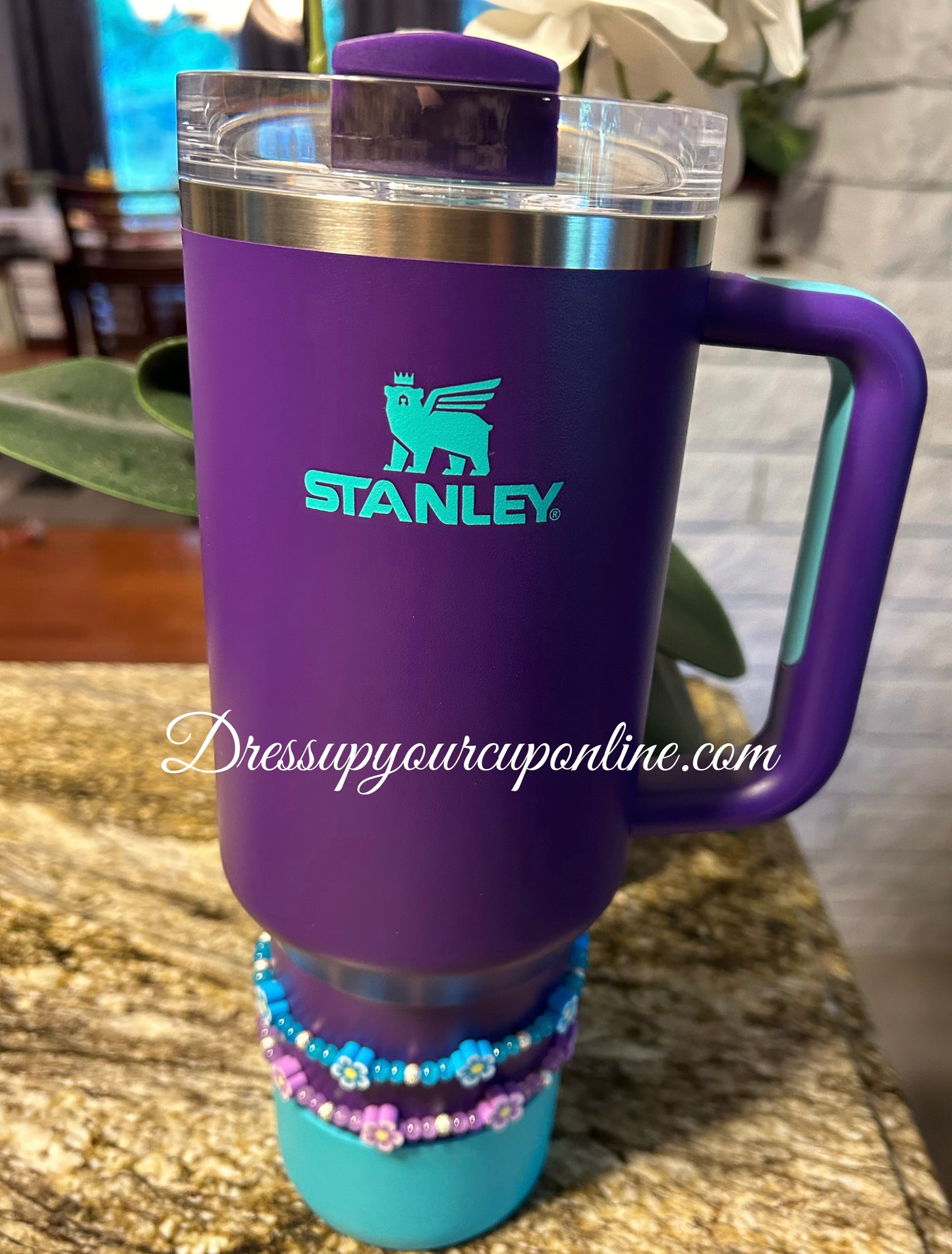 Tropical Flowers Stanley Cup Bracelet Boot Topper