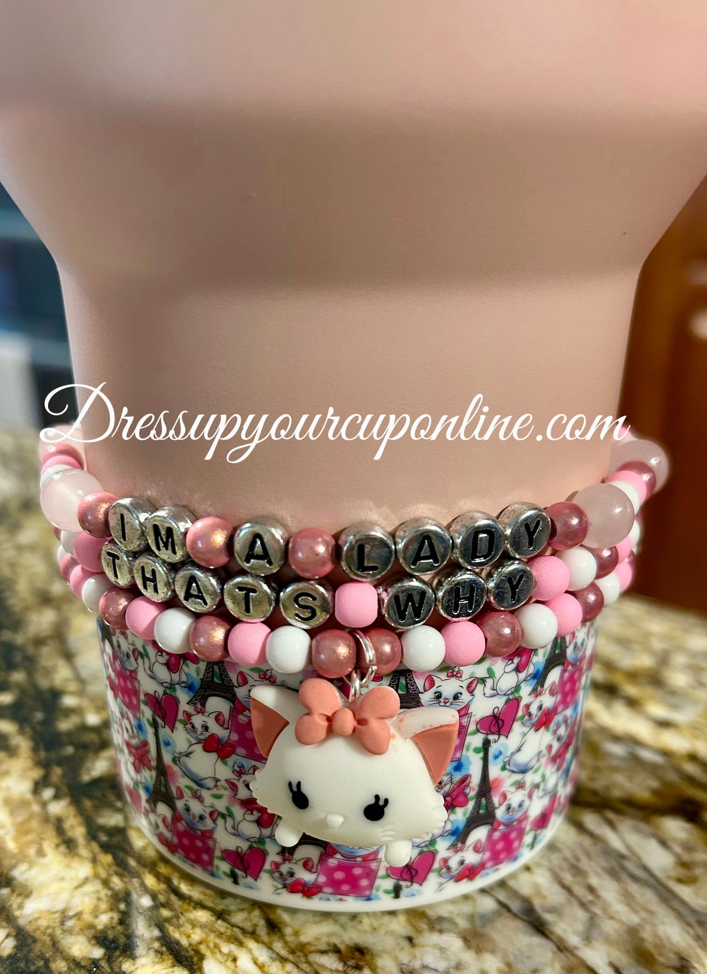 Fancy Cat Stanley Cup Bracelet Boot Topper