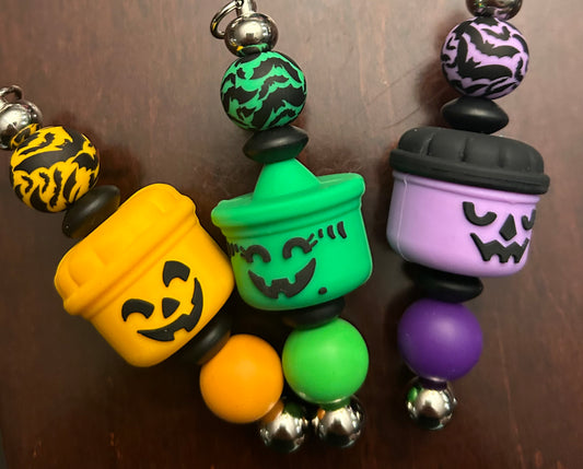 Boo Bucket Straw Topper Charm