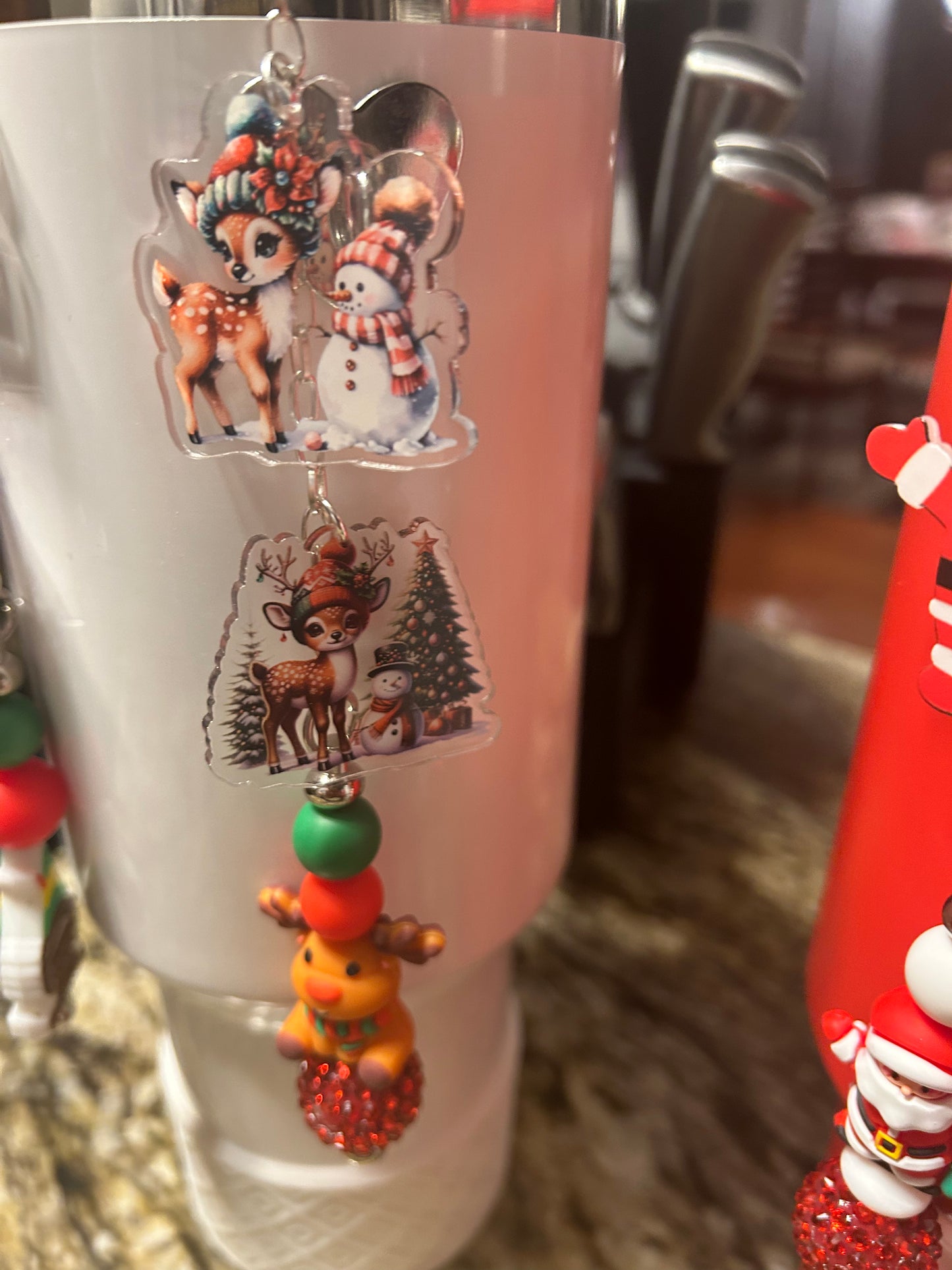 Holiday Straw Dangle