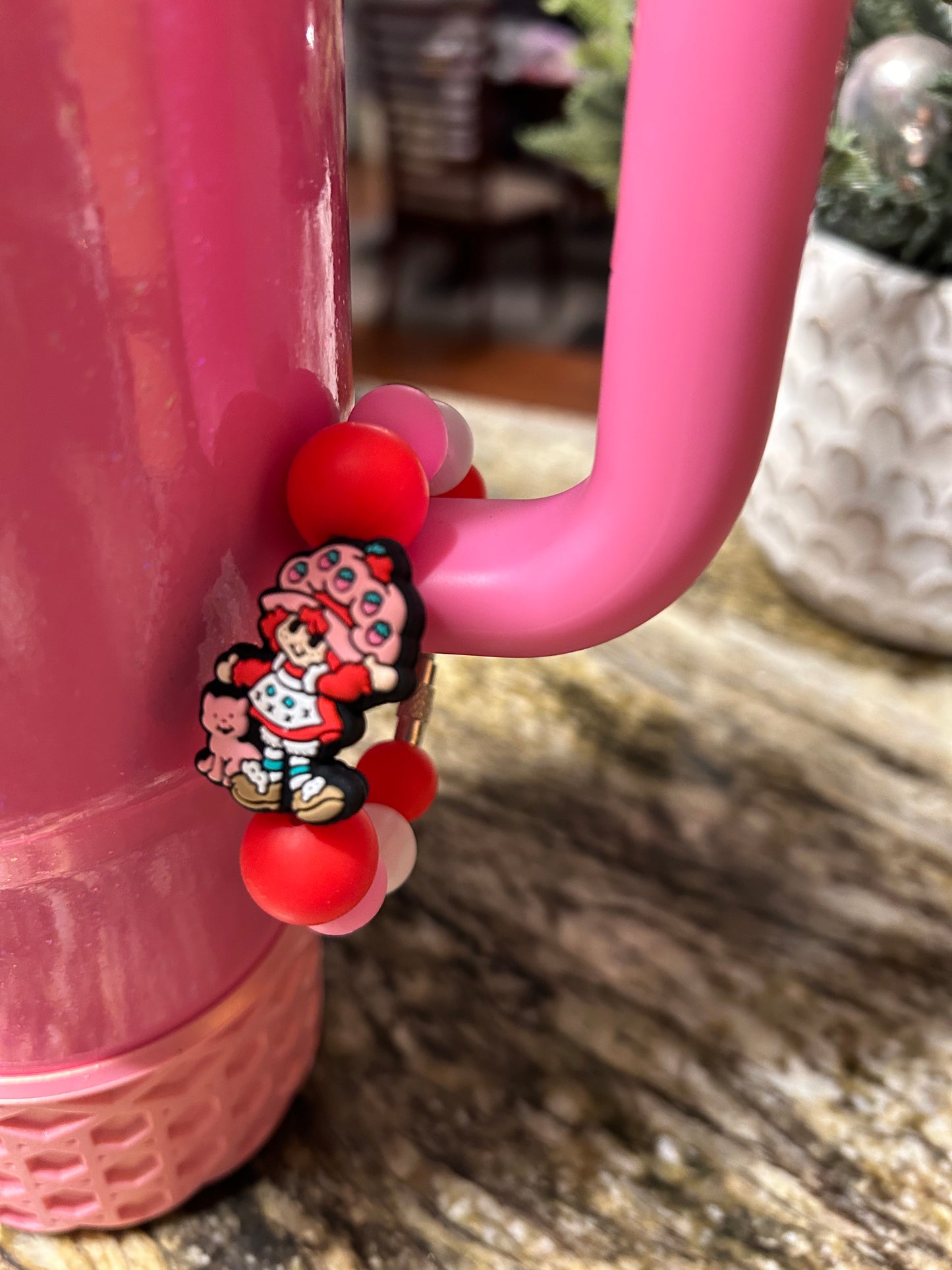 Strawberry Girl Tumbler Handle Charm