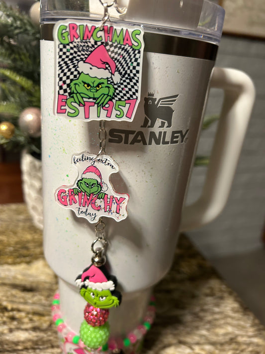 Green Guy Dangle Straw Charm