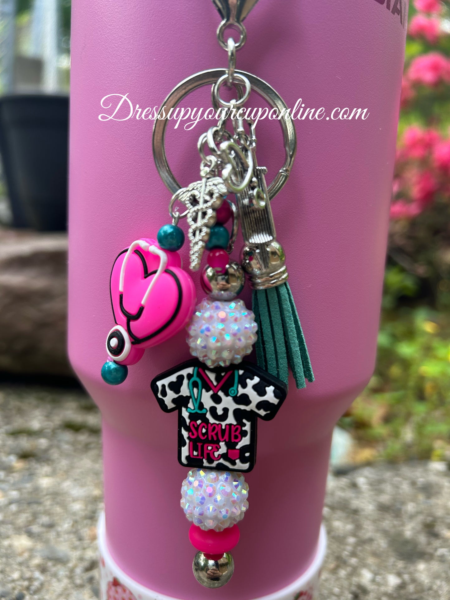 Nurse Cup Charm Purse Clip Anywhere