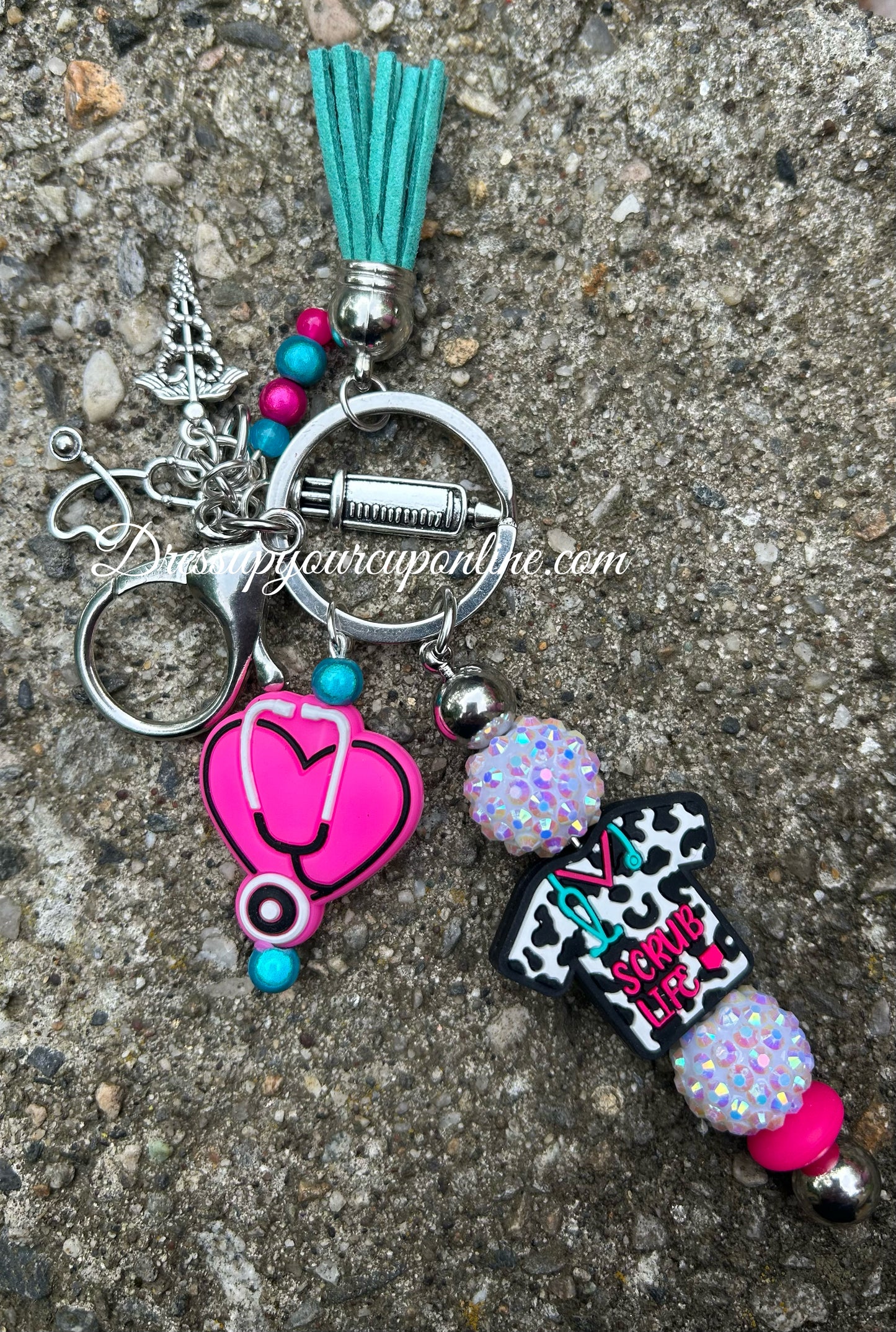 Nurse Cup Charm Purse Clip Anywhere