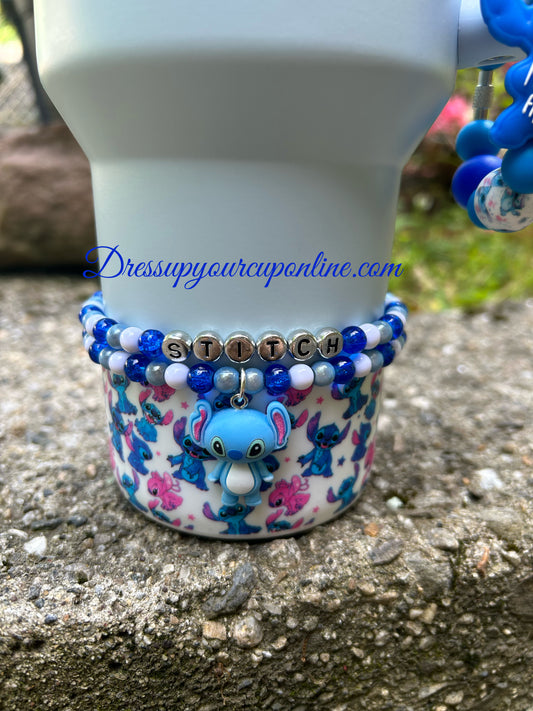 Blue Guy Tumbler Boot Bracelet Set