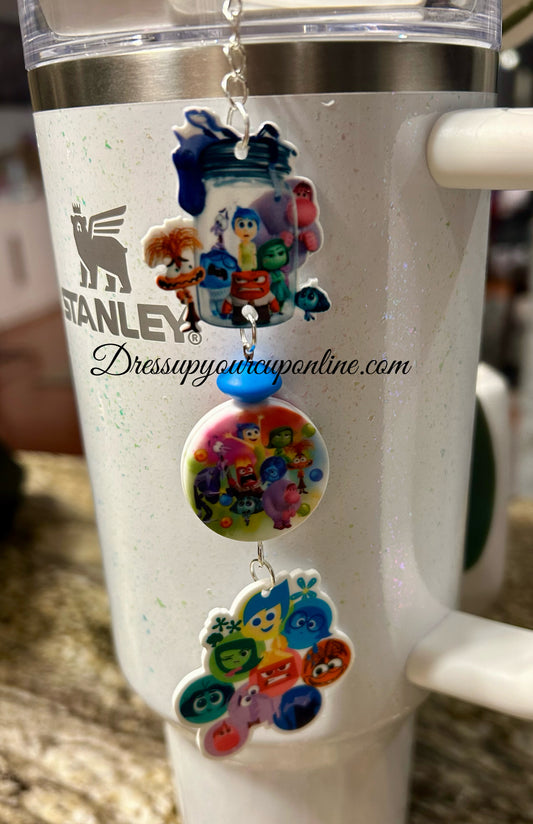 Emotions Straw Topper Dangle Charm